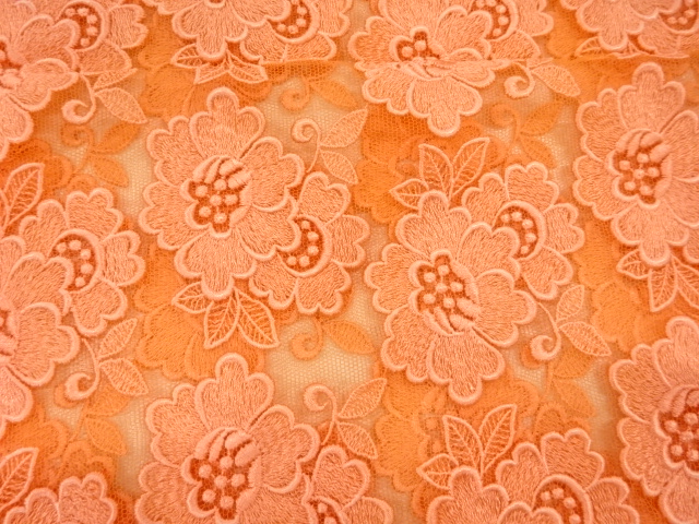  レース花模様ショール